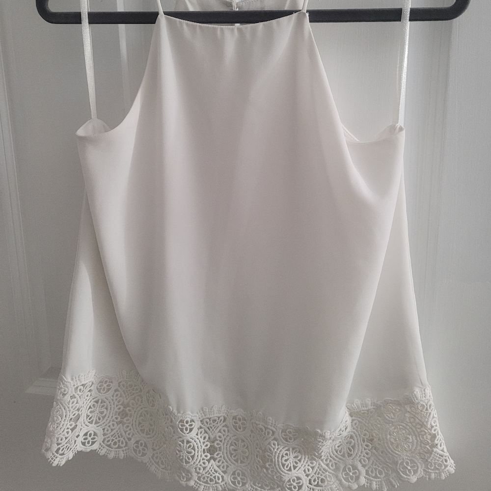 White lace bottom top